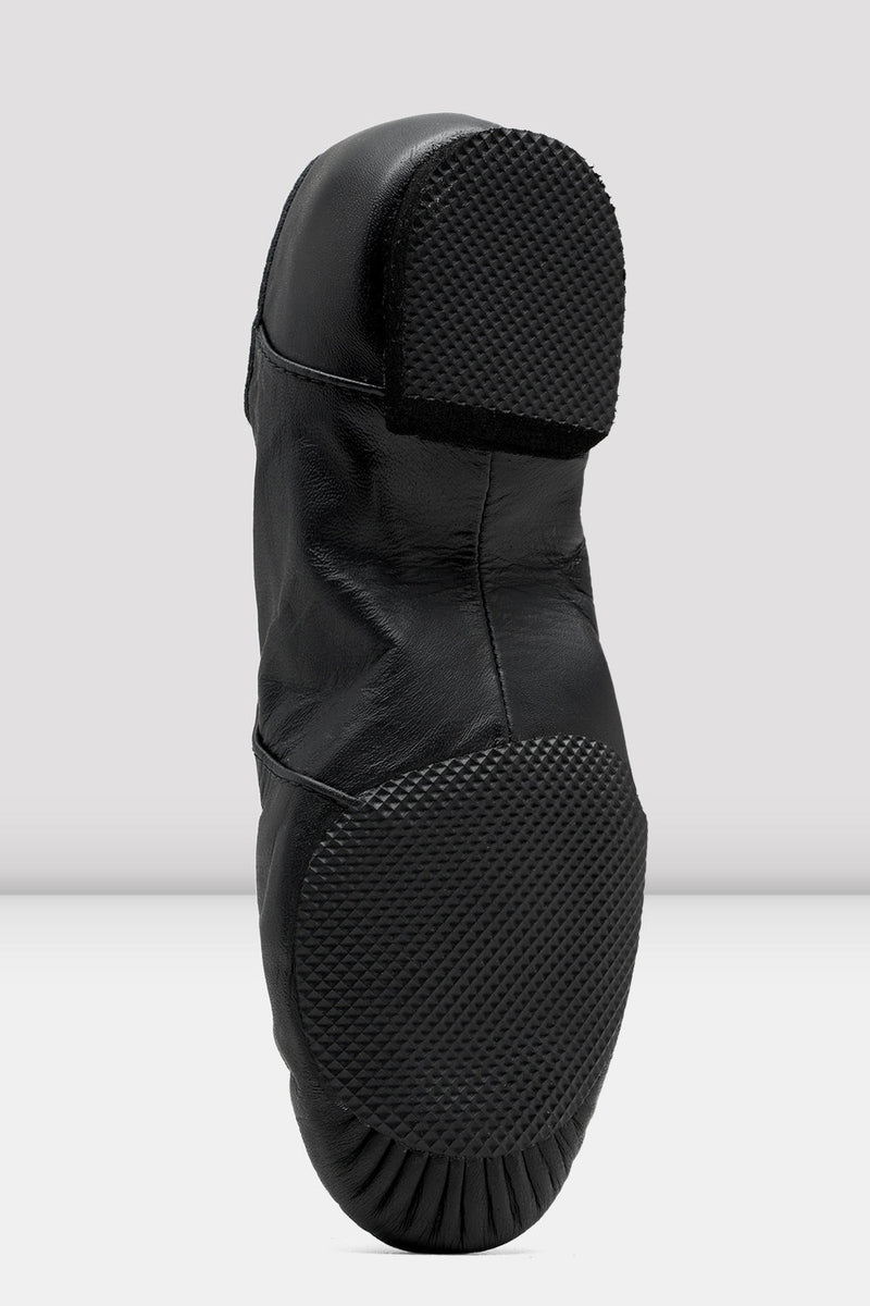 Laad het plaatje in de Viewer, S0405L Jazzsoft Jazzschoenen Rubber Splitzool Zwart Leer
