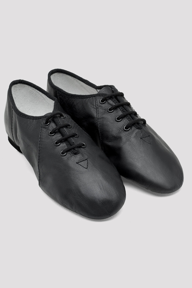 Laad het plaatje in de Viewer, S0405L Jazzsoft Jazzschoenen Rubber Splitzool Zwart Leer