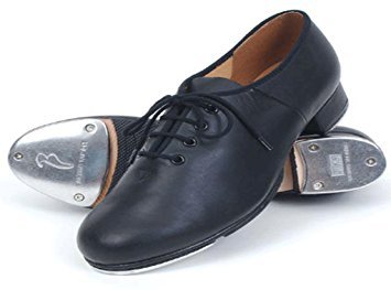 Laad het plaatje in de Viewer, S0301L Jazz Tap Dames Tapschoenen Zwart Leer