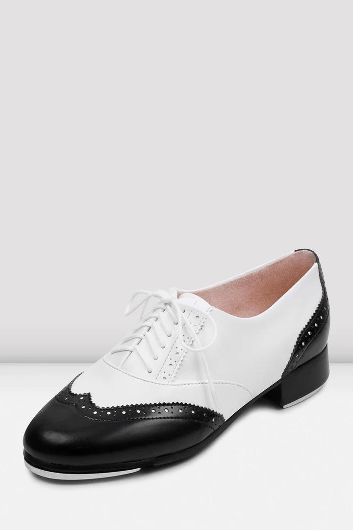 Laad het plaatje in de Viewer, S0341L Charleston Tapschoenen Wit / Zwart Kunstleer