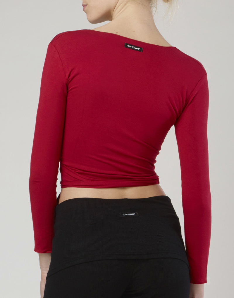 Laad het plaatje in de Viewer, Vigueur Ballet Wikkelvest Kort Rood (Rubis)
