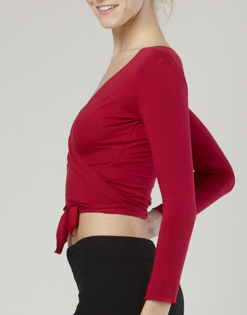 Laad het plaatje in de Viewer, Vigueur Ballet Wikkelvest Kort Rood (Rubis)