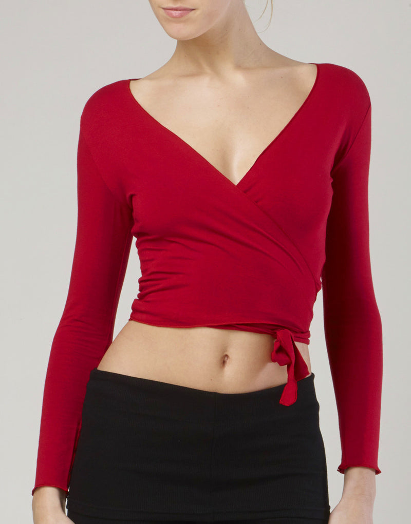 Laad het plaatje in de Viewer, Vigueur Ballet Wikkelvest Kort Rood (Rubis)