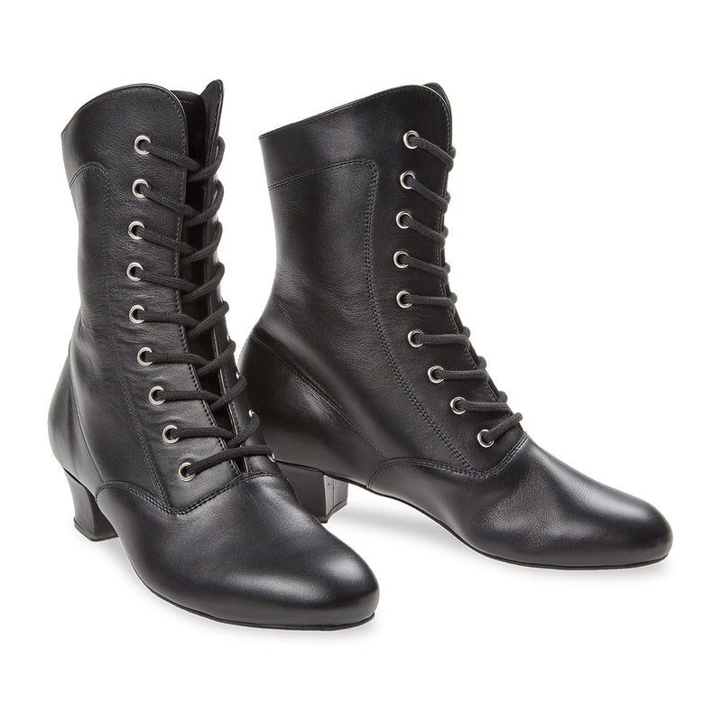 Laad het plaatje in de Viewer, 208-334-034-V Cancan Danslaarzen VarioSpin® Zwart Leer 3.7 cm
