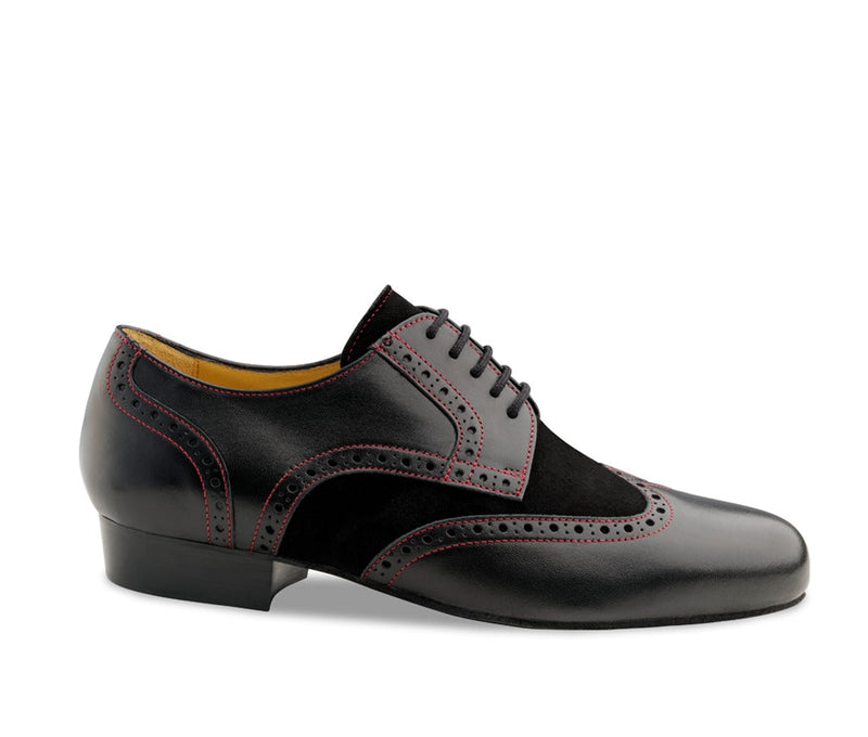 Laad het plaatje in de Viewer, Trapani 28069 Zwart-Rood Leer/Suède 2.5 cm
