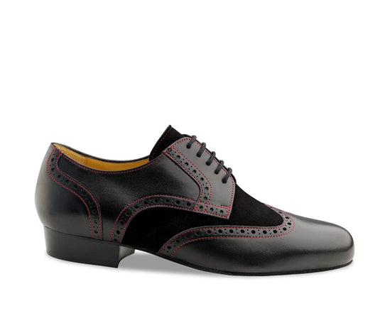 Trapani 28069 Zwart-Rood Leer/Suède 2.5 cm