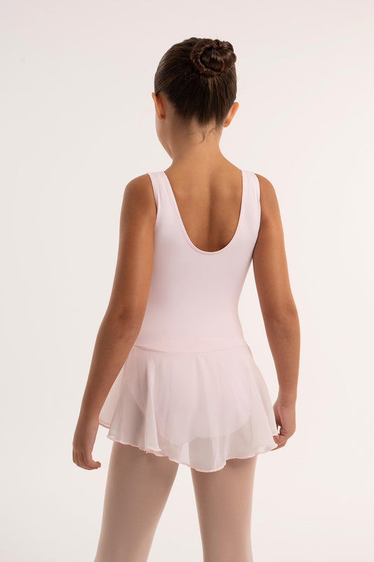 3055 Kinder Balletpakje Hemdmodel met Roze Rokje