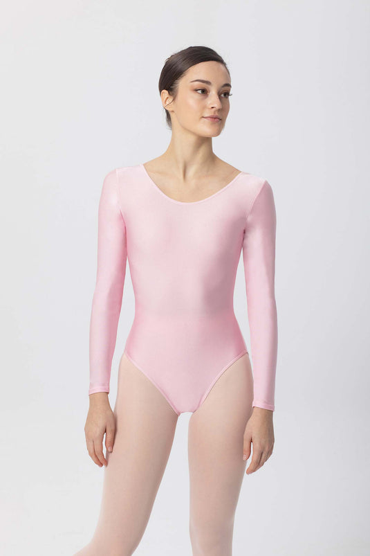 3060 Balletpakje Lange Mouw Glans Roze (Rosa)