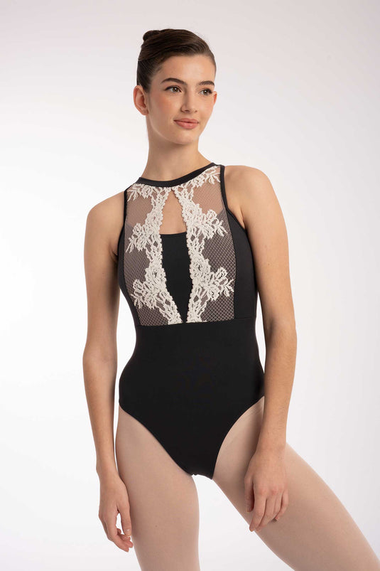Francesca 31705 Intermezzo Balletpakje zwart met beige kant