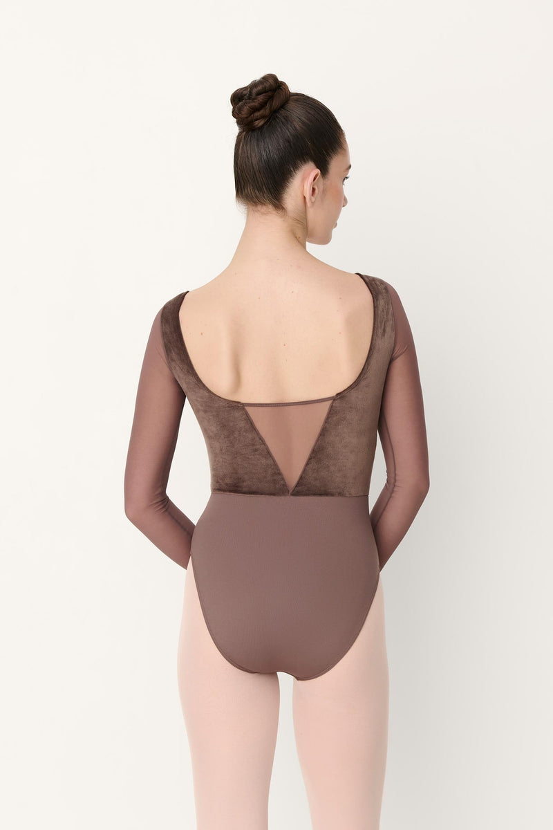 Laad het plaatje in de Viewer, 31747 Iseult Balletpak lange Mouw Bruin
