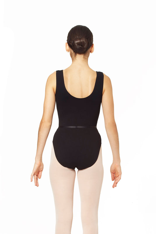3986 Balletpak Hemdmodel Biologisch Katoen met Taille Bandje Zwart