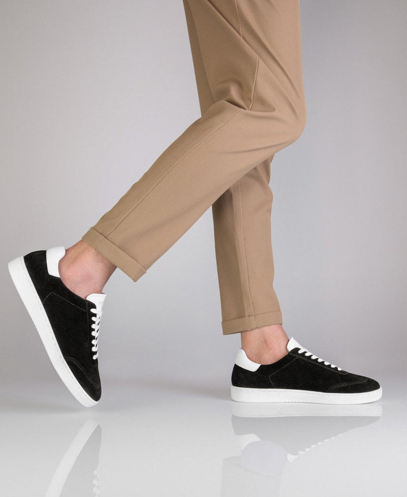Laad het plaatje in de Viewer, Suny 7415 Sneaker Heren Suede/Leer Zwart
