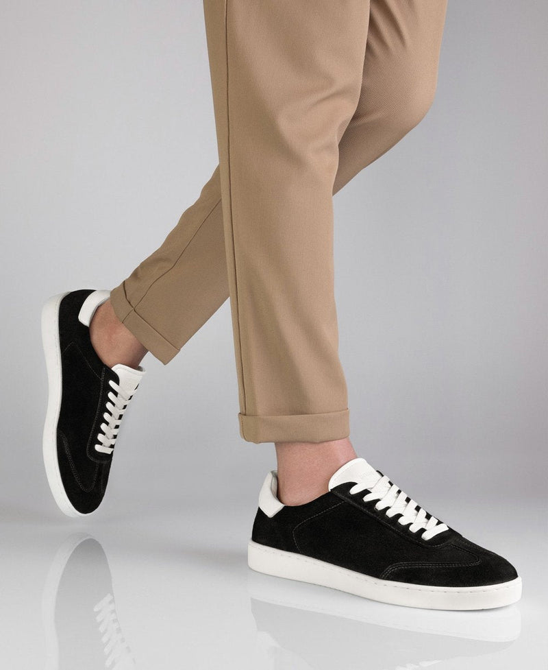 Laad het plaatje in de Viewer, Suny 7415 Sneaker Heren Suede/Leer Zwart
