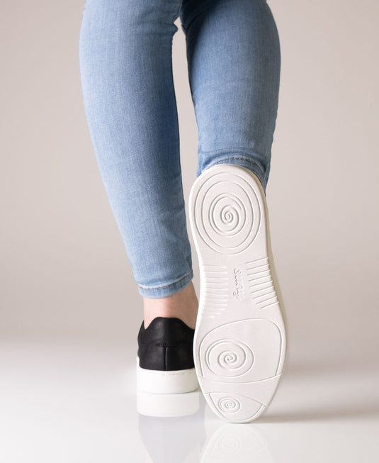 Suny 7010 Sneaker dames nappa leer Zwart