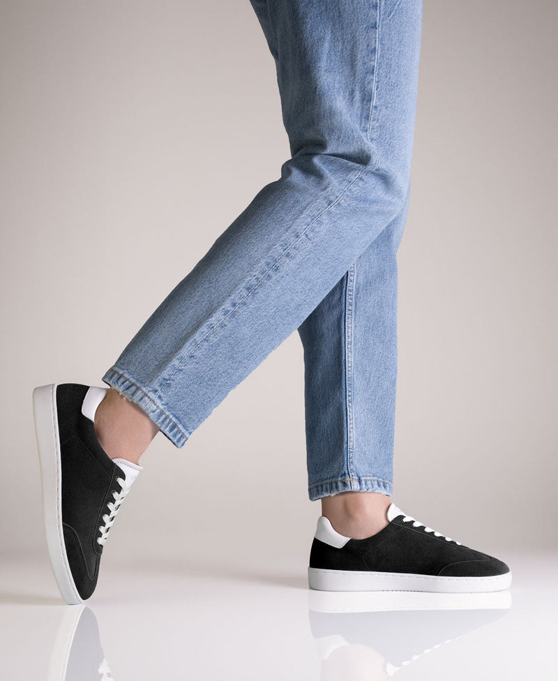 Laad het plaatje in de Viewer, Suny 7015 Sneaker Dames Nappa leer Zwart
