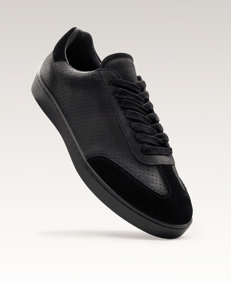 Laad het plaatje in de Viewer, Suny 7030 Sneaker dames nappa leer/suede Zwart
