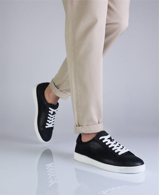 Suny 7410 Sneaker Heren nappa leer Zwart