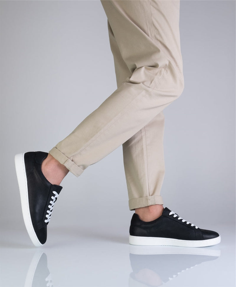 Laad het plaatje in de Viewer, Suny 7410 Sneaker Heren nappa leer Zwart
