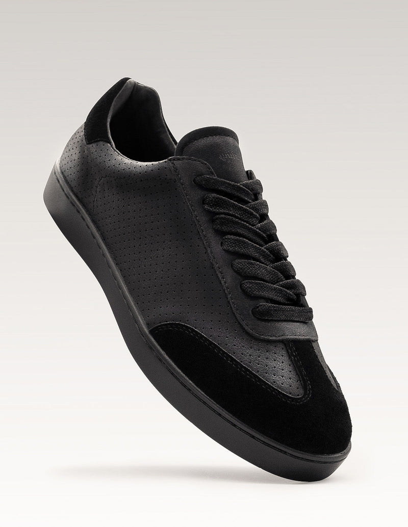 Laad het plaatje in de Viewer, Suny 7430 Sneaker Heren nappa leer Zwart
