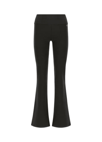 A00157 Jazzbroek Hoge Tailleband Wijde Pijp Zwart
