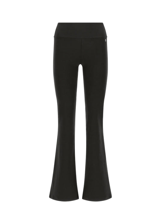 A00157 Jazzbroek Hoge Tailleband Wijde Pijp Zwart