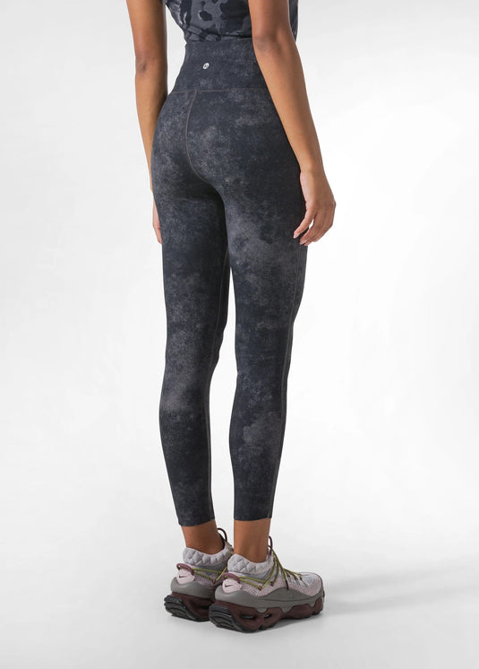 C32006 Legging met hoge tailleband Marmerprint