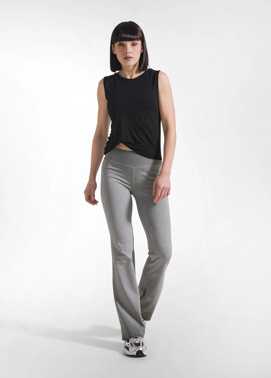 D42042 Yoga Tank Top met knoop Zwart
