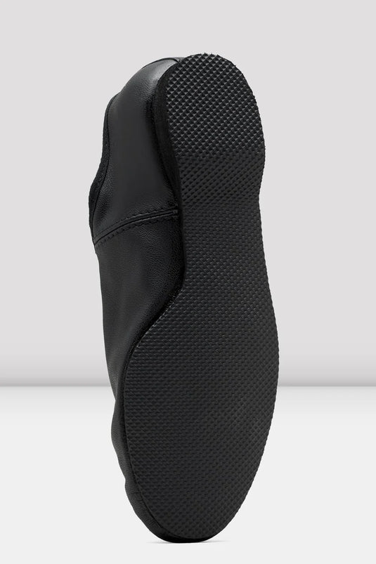 S0462L Debut Jazz Oefenschoenen Doorlopende EVA rubber Zool Zwart Leer