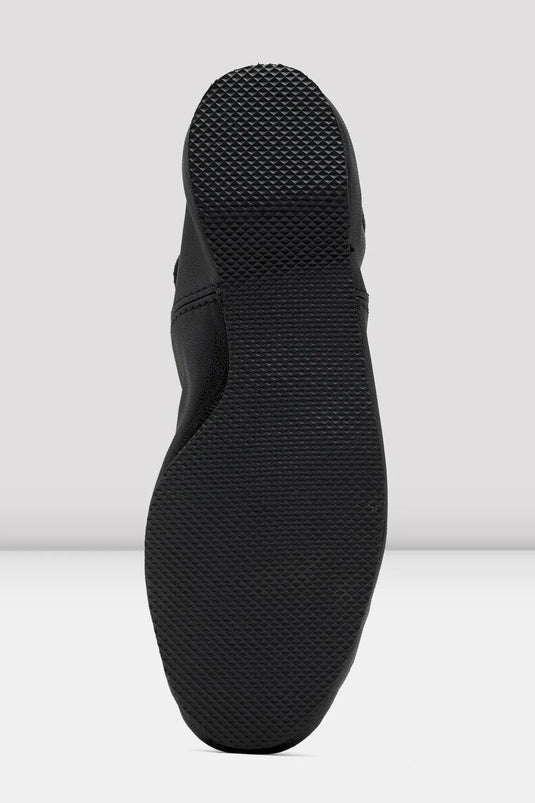 S0462L Debut Jazz Oefenschoenen Doorlopende EVA rubber Zool Zwart Leer