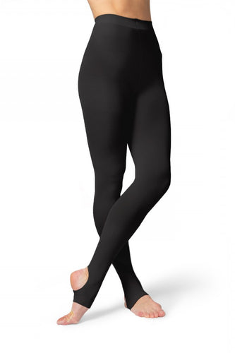 T0984L Balletpanty met Stirrup Zwart (BLK)