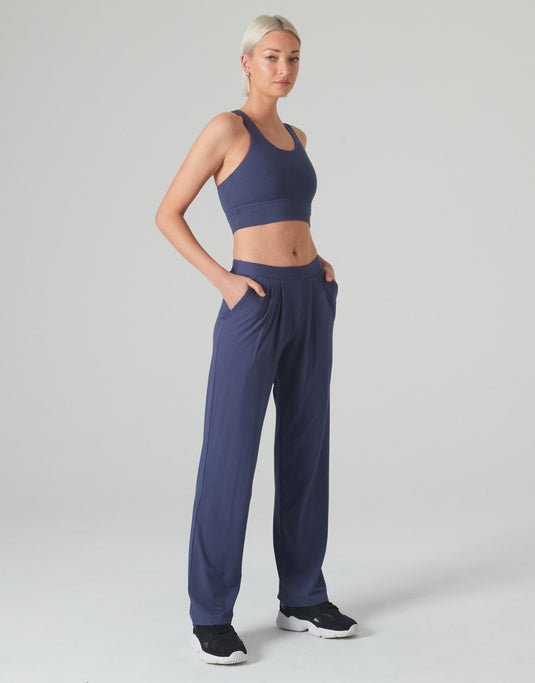 Allan Viscose recht dansbroek Blauw