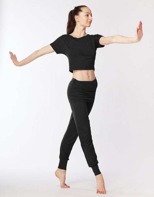 Alto Dans en Yoga Broek Brede Band/Rokje Viscose zwart
