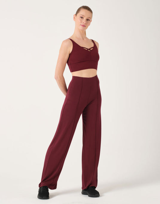 Aoste Dansbroek Hoge taille Viscose Bordeaux