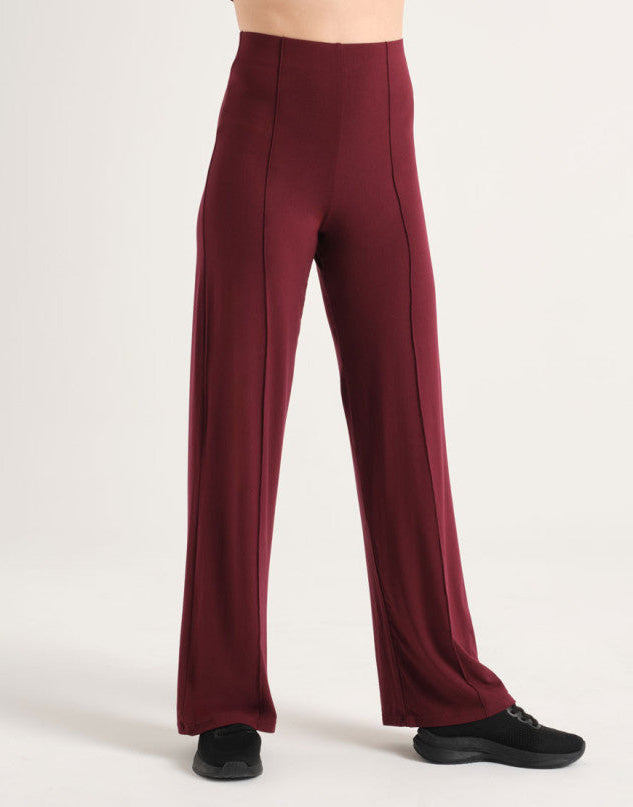 Laad het plaatje in de Viewer, Aoste Dansbroek Hoge taille Viscose Bordeaux
