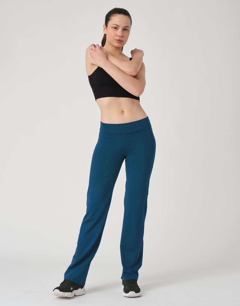 Laad het plaatje in de Viewer, Apache Viscose Rechte Dansbroek met Rolband Blauw (Prusse)
