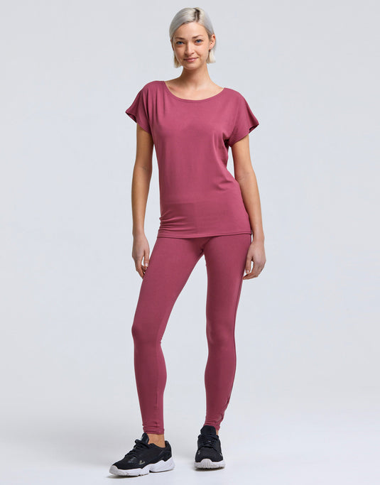 Ava Viscose T-Shirt Korte Mouw Viscose Roze (Kiss)