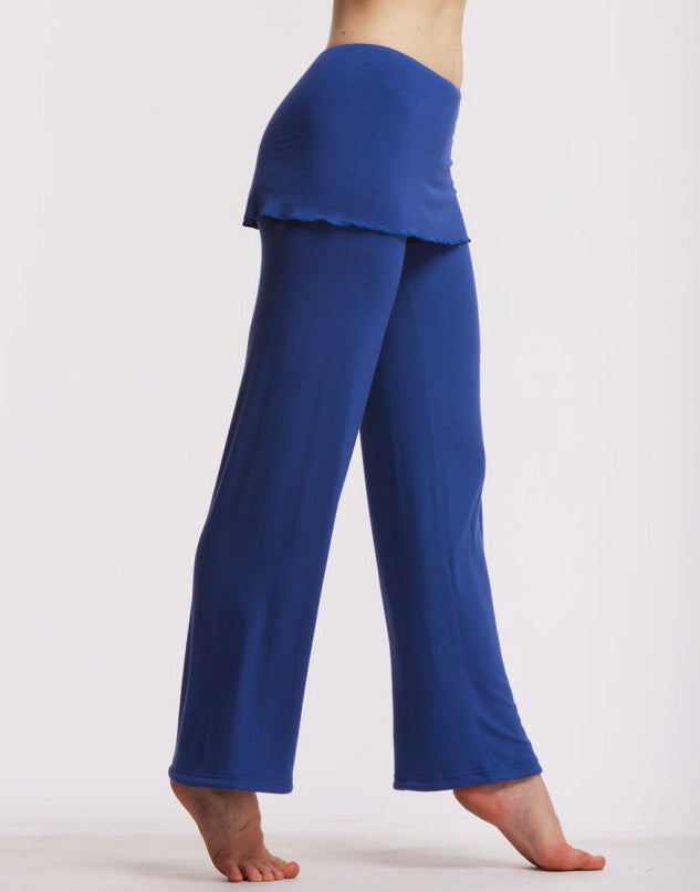 Laad het plaatje in de Viewer, Baby Yoga Dans Broek Lang Heupstuk Kobalt Blauw (Bermudes)
