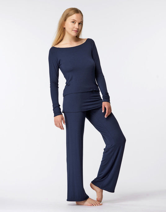 Baby Yoga Dans Broek met geïntegreerd rokje DonkerBlauw (Marine)