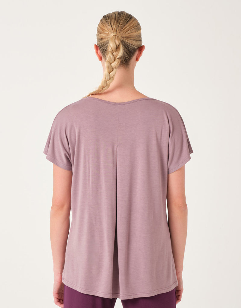 Laad het plaatje in de Viewer, Badine T-Shirt Korte Mouw Lila (Burlwood)
