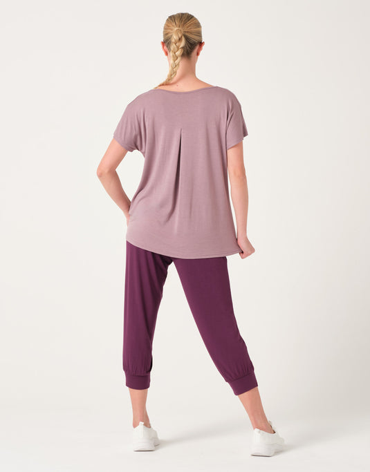 Badine T-Shirt Korte Mouw Lila (Burlwood)