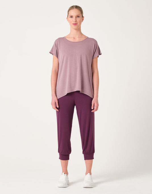 Badine T-Shirt Korte Mouw Lila (Burlwood)