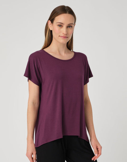 Badine T-Shirt Korte Mouw aubergine (Black cherry)