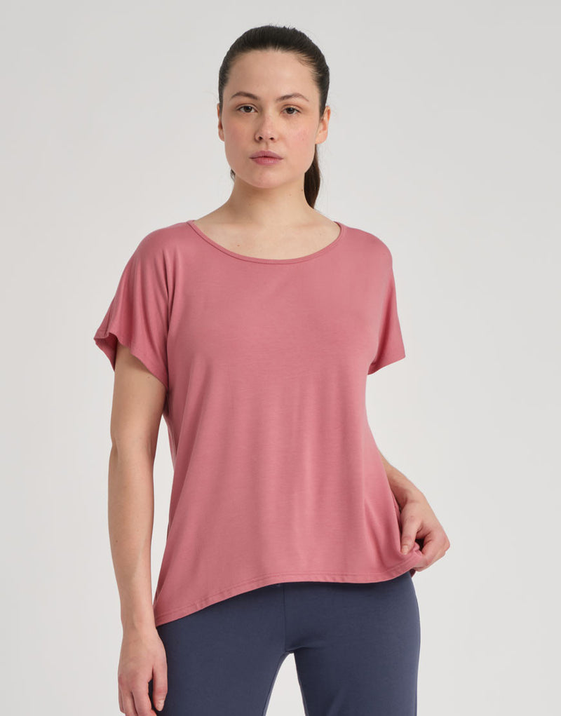 Laad het plaatje in de Viewer, Badine T-Shirt Korte mouw Roze (Rosy)
