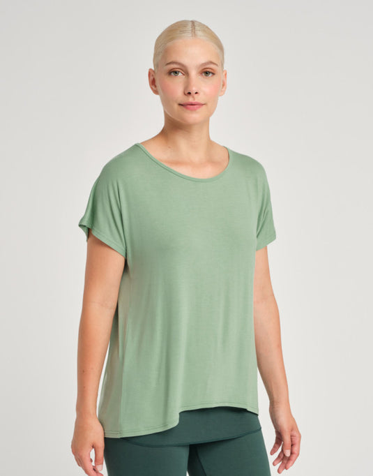 Badine T-Shirt Korte Mouw Zacht Groen (Matcha)