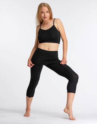 Ballade Yoga Dans Driekwart Legging Omslagband Zwart