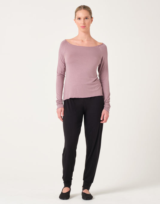 Baxter Yogabroek Rolband Viscose Zwart