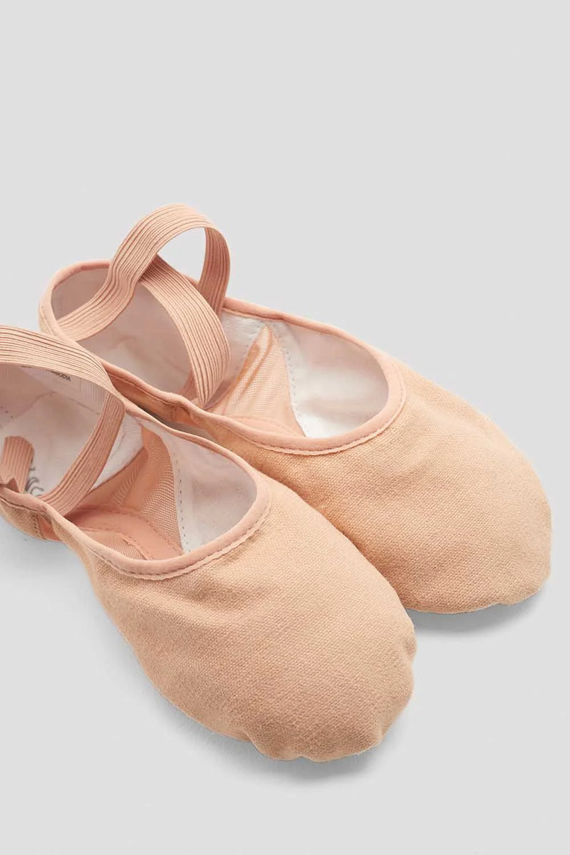 Laad het plaatje in de Viewer, S0271L Dames Pro Arch canvas balletschoenen Splitzool Roze (Pink)
