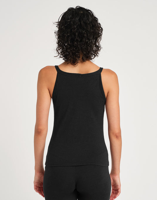 Cordoba Tanktop met Ingebouwde BH zwart Katoen