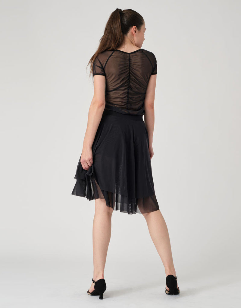 Laad het plaatje in de Viewer, Doline T-Shirt korte mouwen tule Zwart
