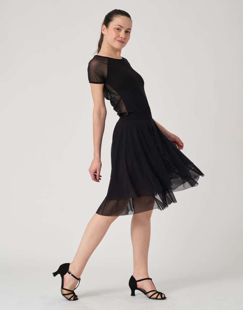 Laad het plaatje in de Viewer, Doline T-Shirt korte mouwen tule Zwart
